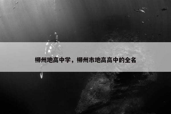 柳州地高中学，柳州市地高高中的全名