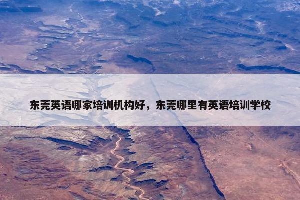 东莞英语哪家培训机构好，东莞哪里有英语培训学校