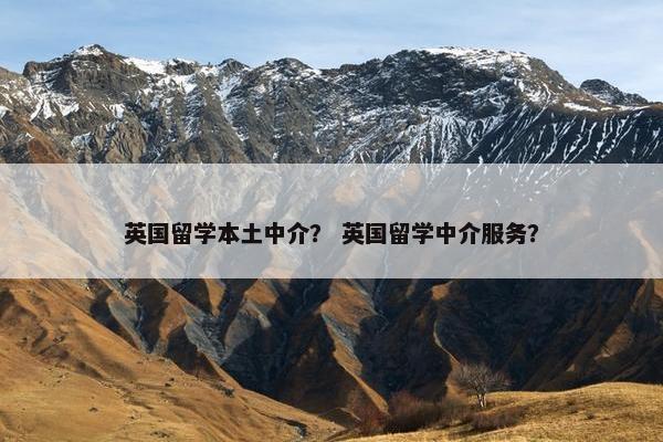 英国留学本土中介？ 英国留学中介服务？