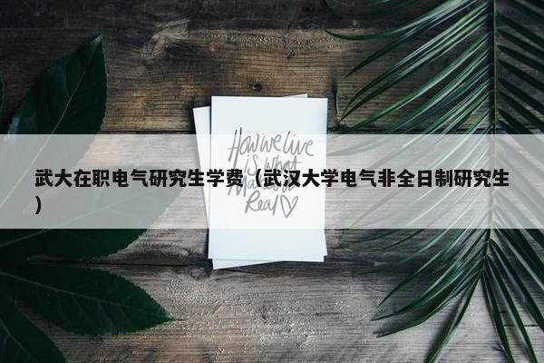 武大在职电气研究生学费（武汉大学电气非全日制研究生）