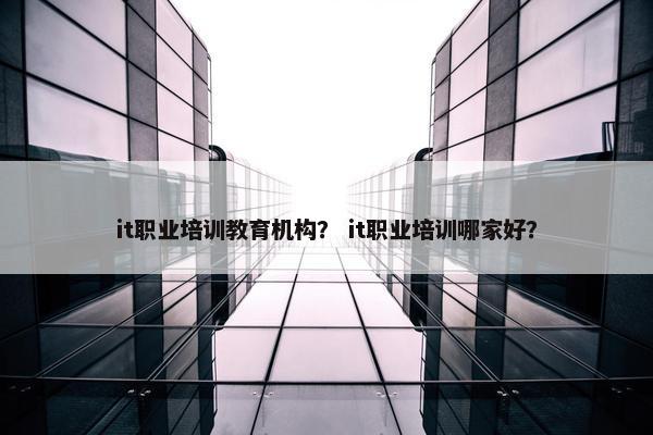 it职业培训教育机构？ it职业培训哪家好？