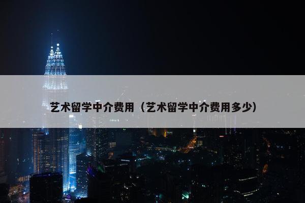 艺术留学中介费用（艺术留学中介费用多少）