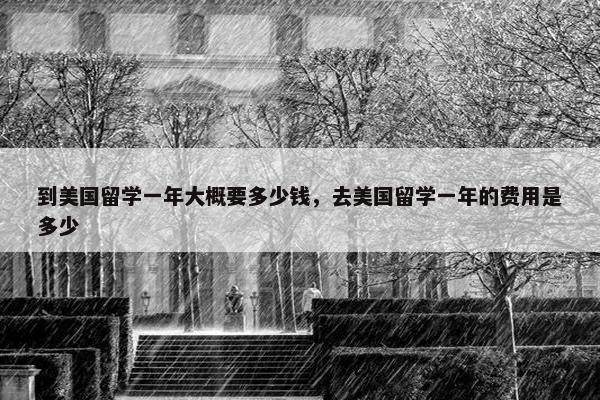 到美国留学一年大概要多少钱，去美国留学一年的费用是多少
