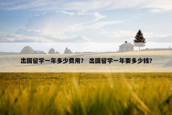 出国留学一年多少费用？ 出国留学一年要多少钱？