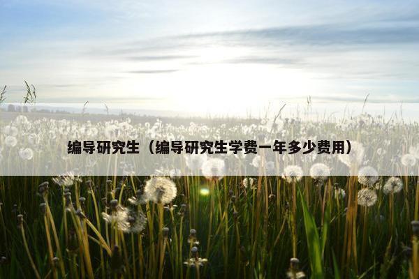 编导研究生（编导研究生学费一年多少费用）