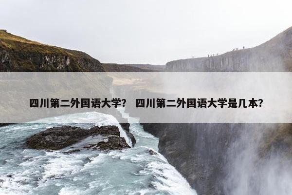 四川第二外国语大学？ 四川第二外国语大学是几本？