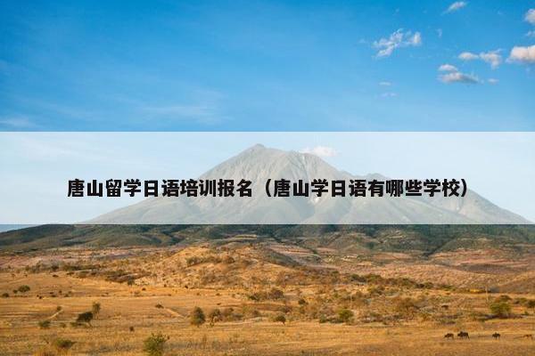 唐山留学日语培训报名（唐山学日语有哪些学校）