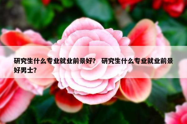 研究生什么专业就业前景好？ 研究生什么专业就业前景好男士？