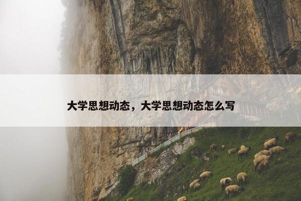 大学思想动态，大学思想动态怎么写