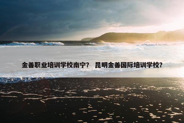 金善职业培训学校南宁？ 昆明金善国际培训学校？