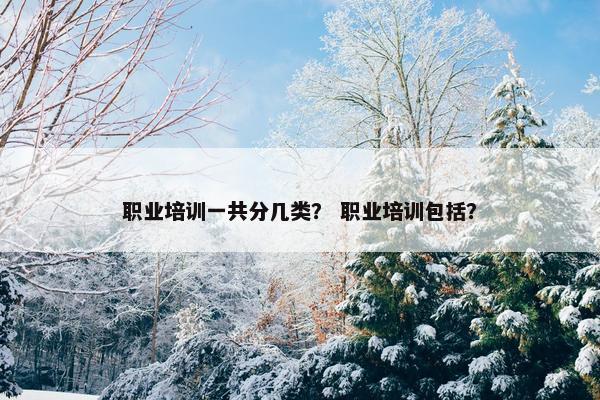 职业培训一共分几类？ 职业培训包括？