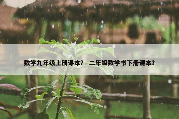数学九年级上册课本？ 二年级数学书下册课本？