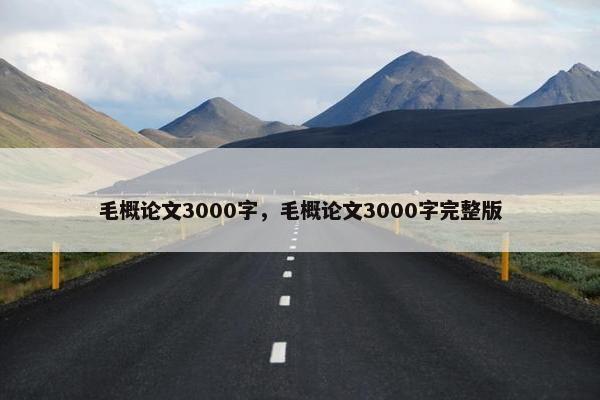 毛概论文3000字，毛概论文3000字完整版
