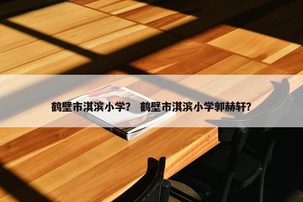 鹤壁市淇滨小学？ 鹤壁市淇滨小学郭赫轩？