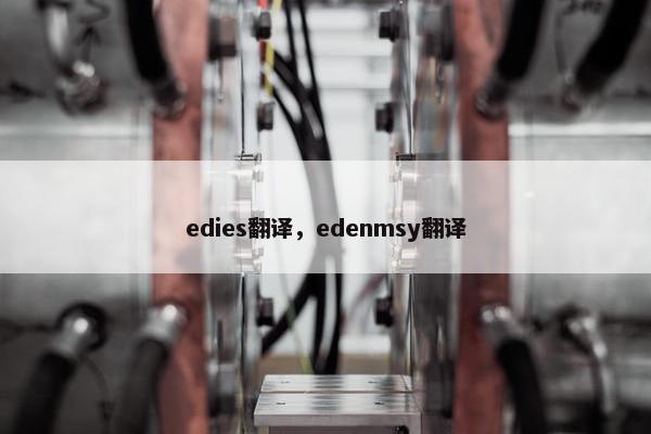 edies翻译，edenmsy翻译