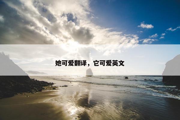 她可爱翻译，它可爱英文