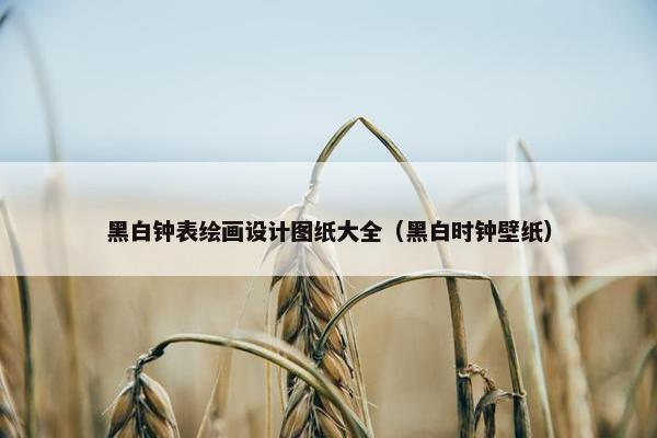 黑白钟表绘画设计图纸大全（黑白时钟壁纸）