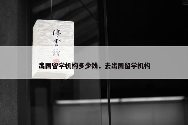出国留学机构多少钱，去出国留学机构
