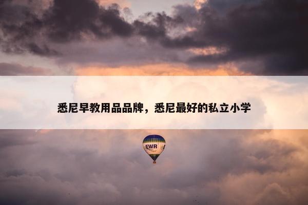 悉尼早教用品品牌，悉尼最好的私立小学