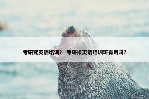 考研究英语培训？ 考研报英语培训班有用吗？