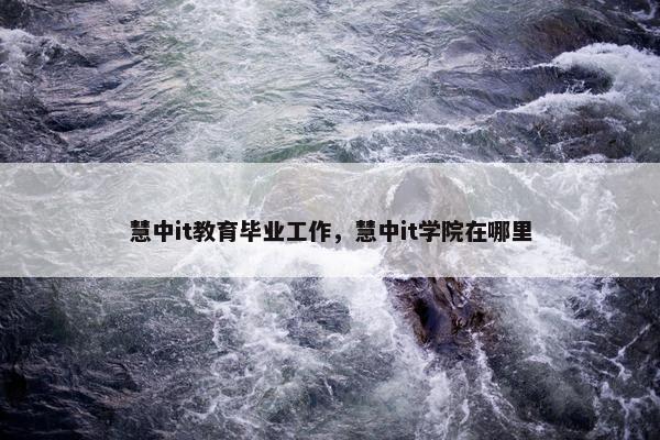 慧中it教育毕业工作，慧中it学院在哪里
