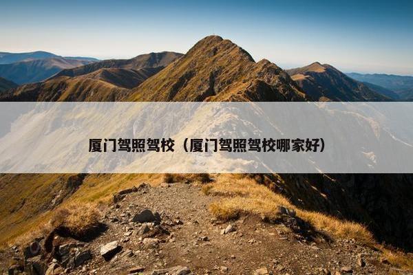 厦门驾照驾校（厦门驾照驾校哪家好）