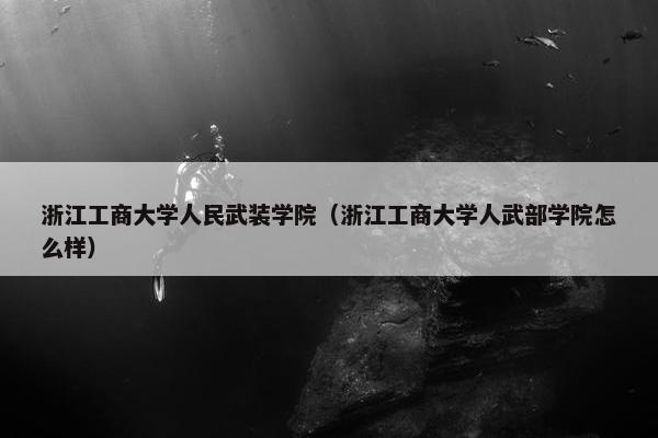 浙江工商大学人民武装学院（浙江工商大学人武部学院怎么样）