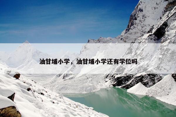 油甘埔小学，油甘埔小学还有学位吗
