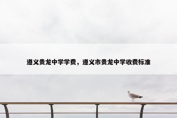 遵义贵龙中学学费，遵义市贵龙中学收费标准