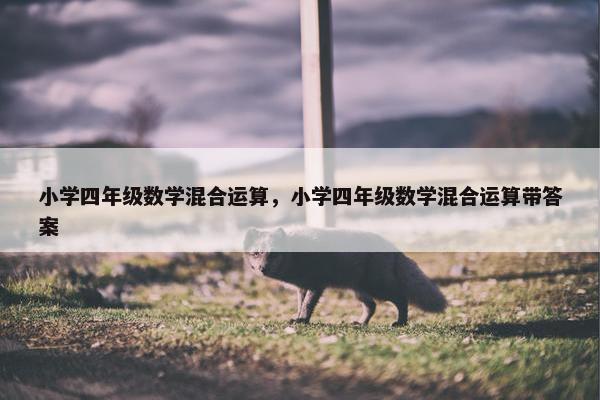小学四年级数学混合运算，小学四年级数学混合运算带答案