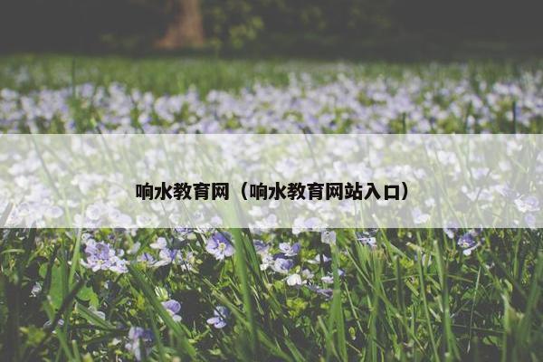 响水教育网（响水教育网站入口）