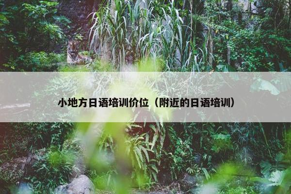 小地方日语培训价位（附近的日语培训）