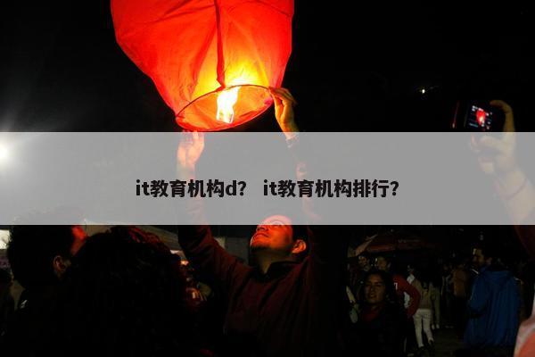 it教育机构d？ it教育机构排行？