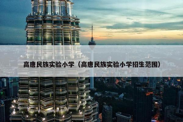 高唐民族实验小学（高唐民族实验小学招生范围）