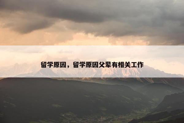 留学原因，留学原因父辈有相关工作