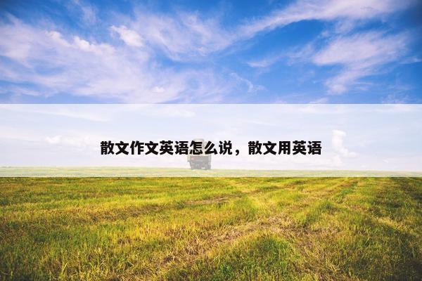 散文作文英语怎么说，散文用英语