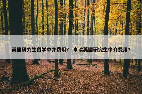 英国研究生留学中介费用？ 申请英国研究生中介费用？