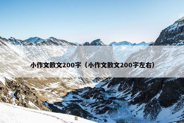 小作文散文200字（小作文散文200字左右）