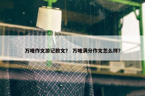 万唯作文游记散文？ 万唯满分作文怎么样？