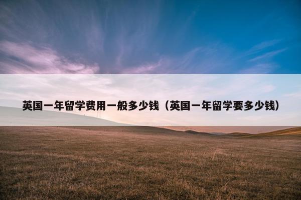 英国一年留学费用一般多少钱（英国一年留学要多少钱）