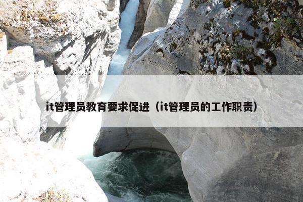 it管理员教育要求促进（it管理员的工作职责）