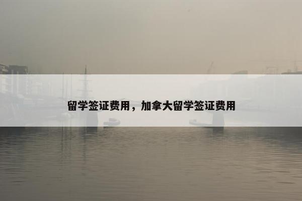 留学签证费用，加拿大留学签证费用