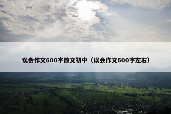 误会作文600字散文初中（误会作文600字左右）