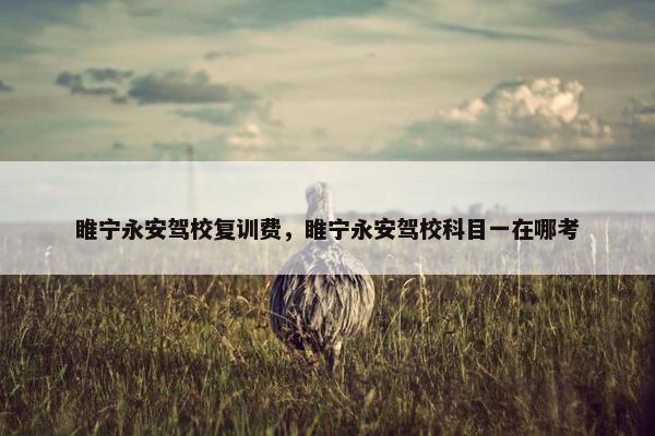 睢宁永安驾校复训费，睢宁永安驾校科目一在哪考