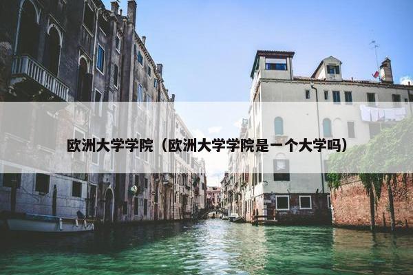 欧洲大学学院（欧洲大学学院是一个大学吗）