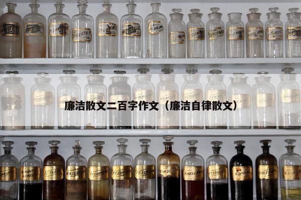 廉洁散文二百字作文（廉洁自律散文）