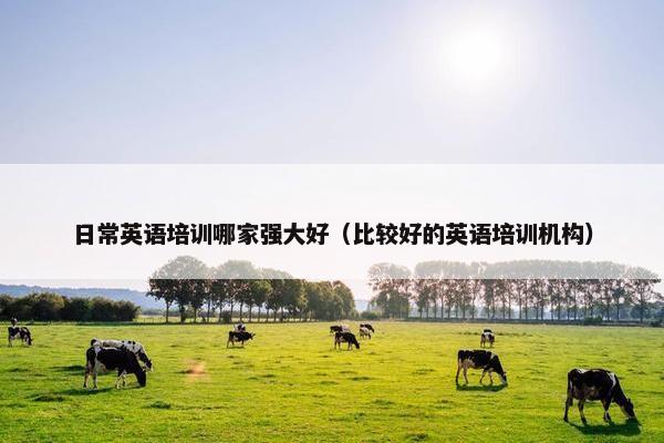 日常英语培训哪家强大好（比较好的英语培训机构）