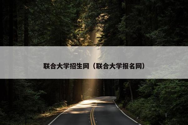 联合大学招生网（联合大学报名网）
