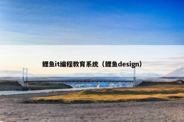 鲤鱼it编程教育系统（鲤鱼design）