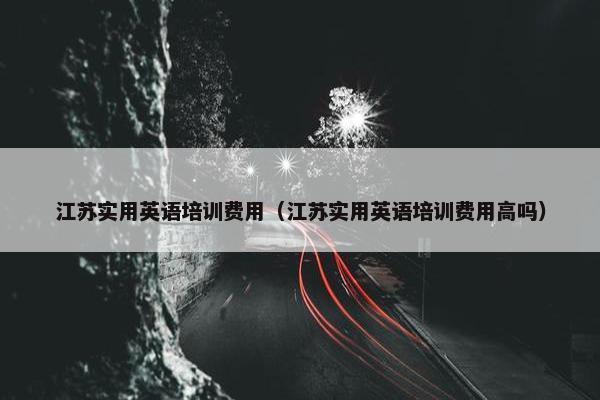 江苏实用英语培训费用（江苏实用英语培训费用高吗）